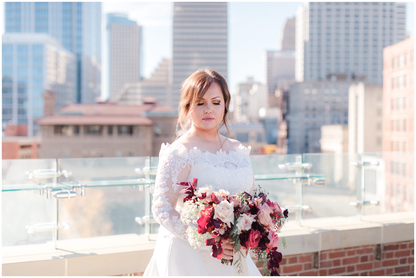 Rooftop Bridal portraits at The Lytle Park Hotel